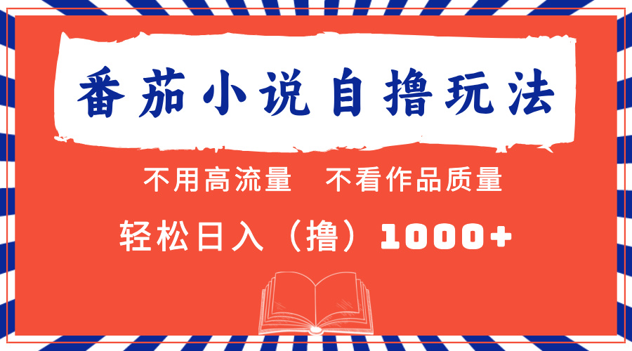 番茄小说 不看流量 不看质量 轻松一天1000-云创宝盒