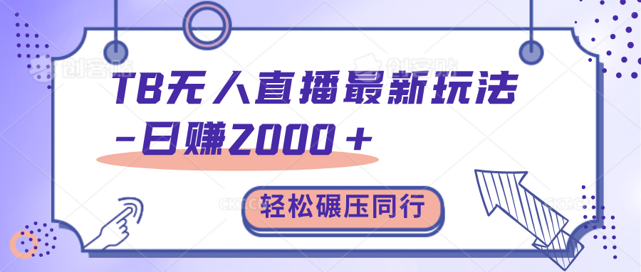 TB直播碾压同行最新玩法，轻松一天1000 ，学到就是赚到。-云创宝盒