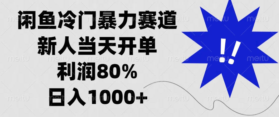 闲鱼冷门赛道，利润80%-云创库