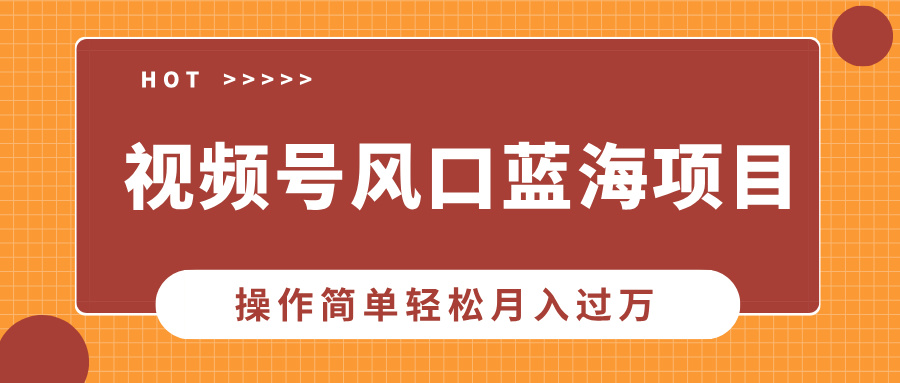 视频号风口蓝海项目，中老年人的流量密码-会创网(会创项目网)