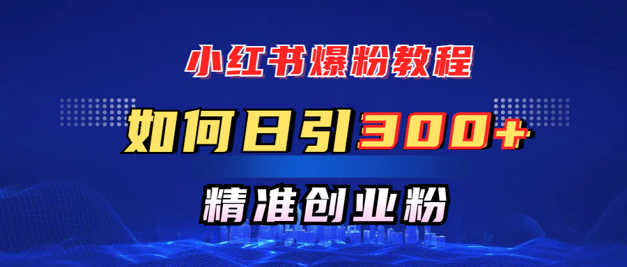 小h书教程，如何日引300 创业粉，快速实现精准变现！-云创宝盒