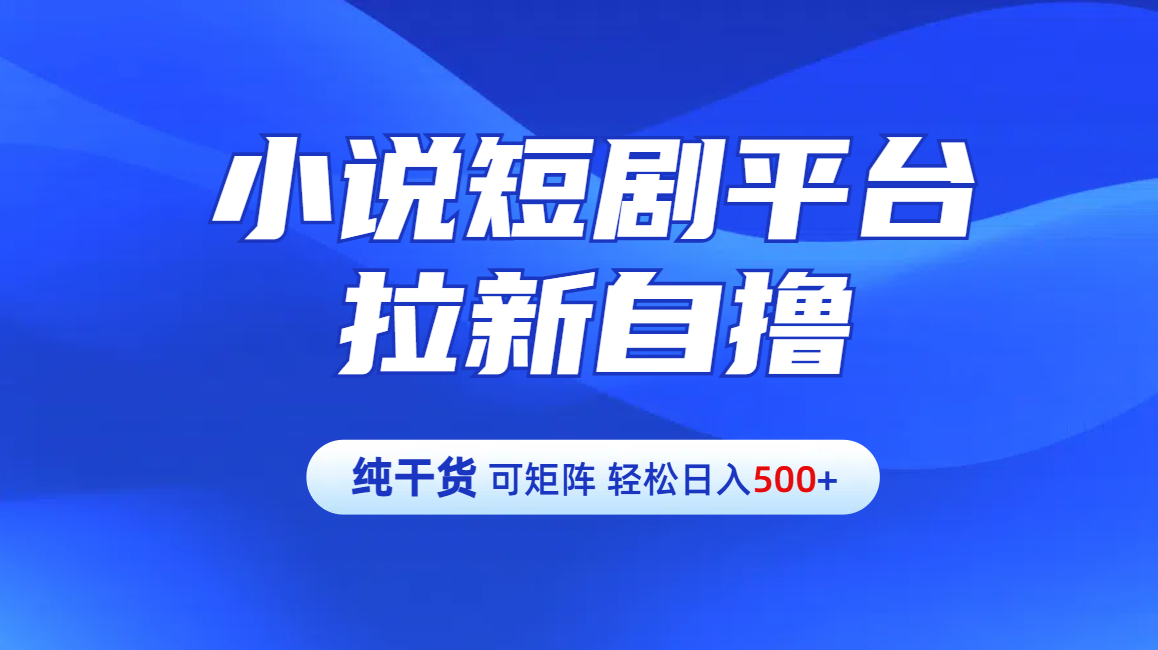【纯干货】小说短剧平台拉新玩法详解-