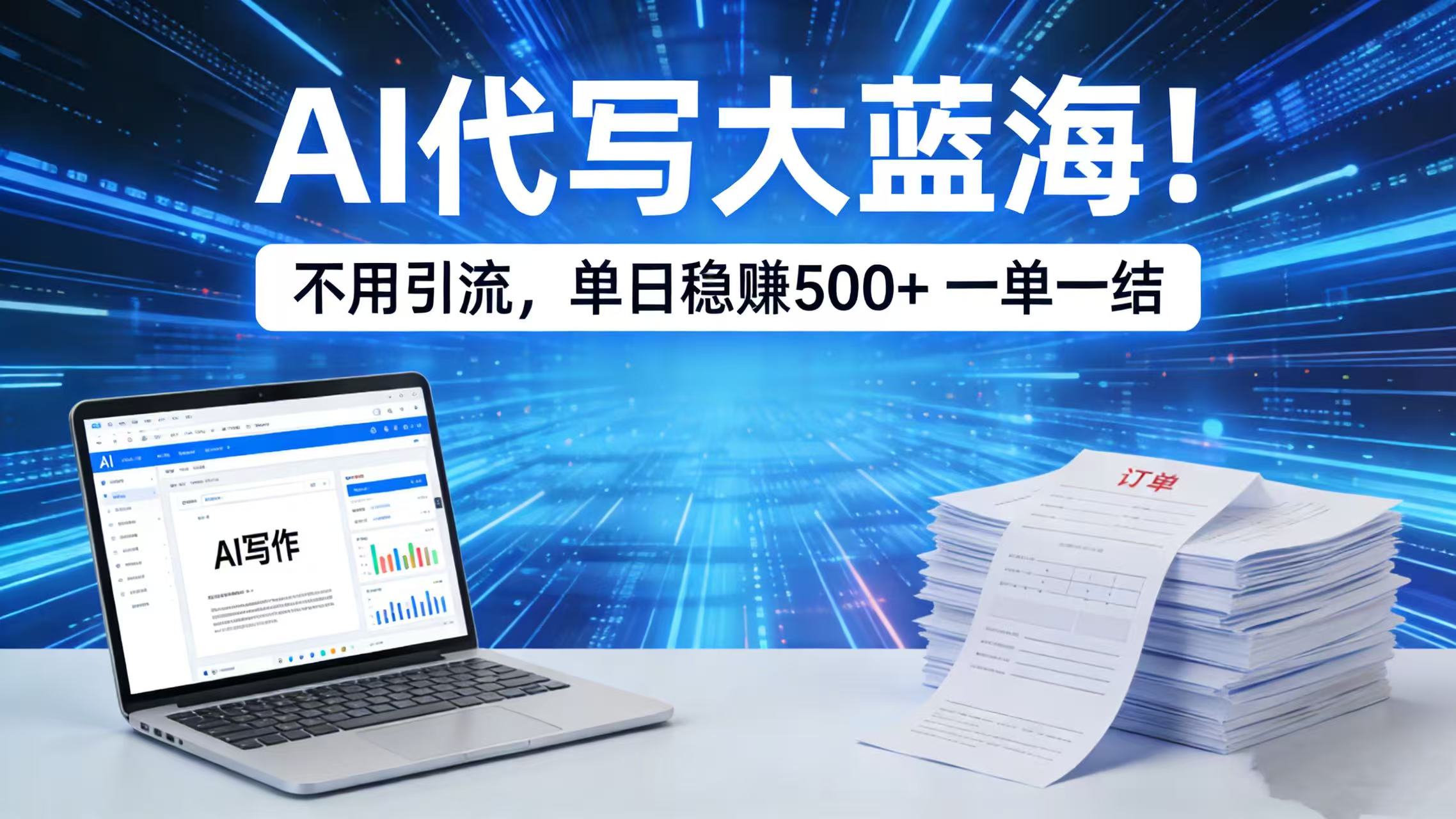 AI 代写大蓝海！单日 500 + 一单一结